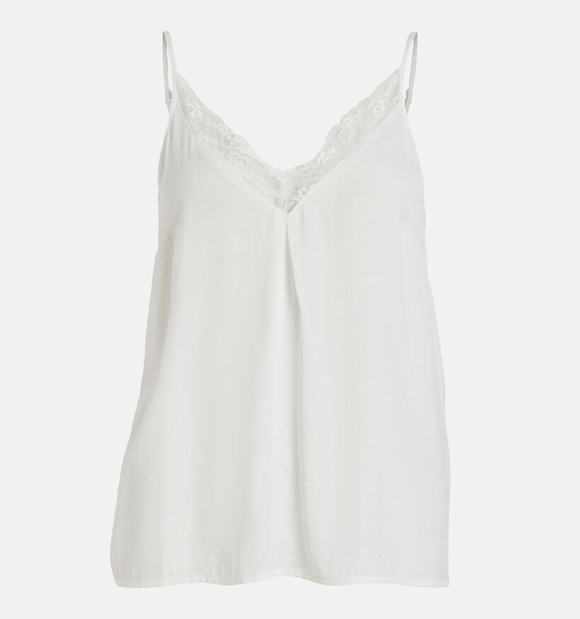 Vila Cava V-Neck Lace Singlet Débardeur en Blanc pour femmes (335456)