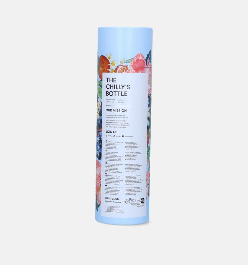 Chilly’s x Tropical Sketchbook Butterfly Blauwe Drinkfles 500ml voor dames, meisjes (348996)