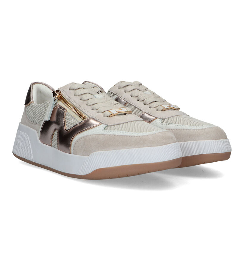 Nathan-Baume Ecru Sneakers voor dames (324409) - geschikt voor steunzolen