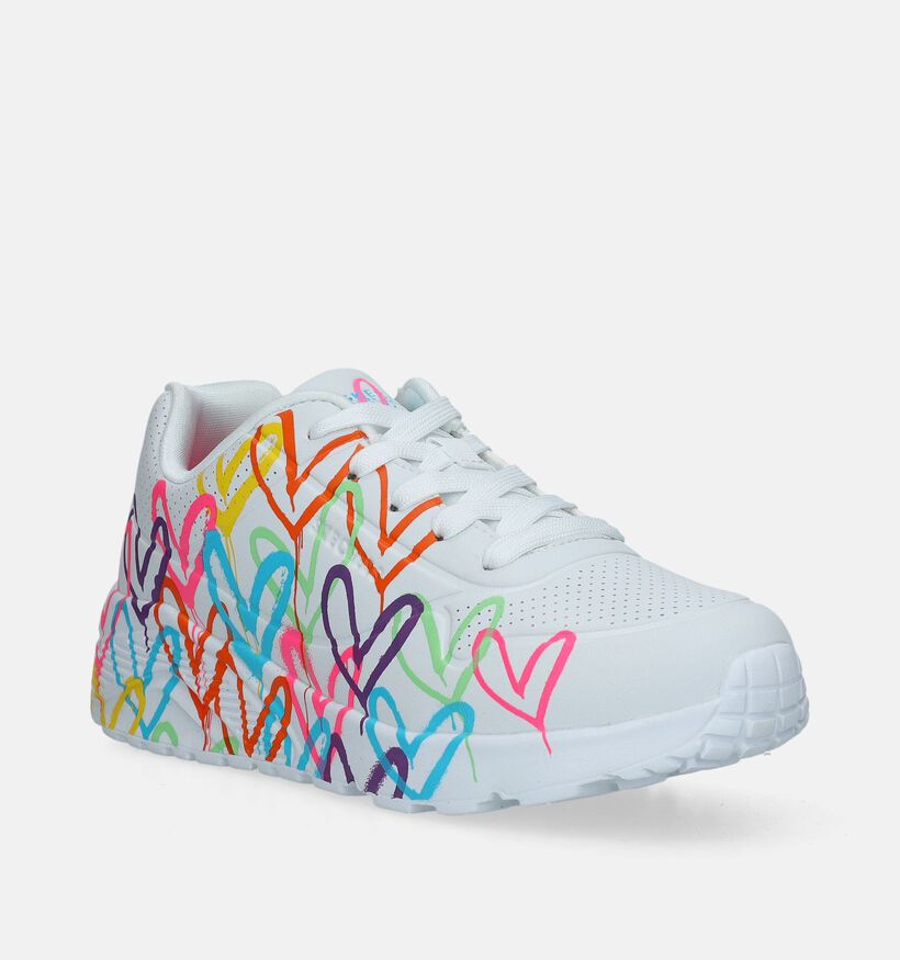 Skechers x JGoldcrown Uno Lite Witte Sneakers voor meisjes (345360)