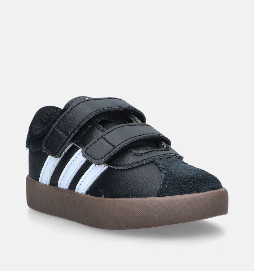 adidas VL Court 3.0 Zwarte Sneakers voor jongens (348979)