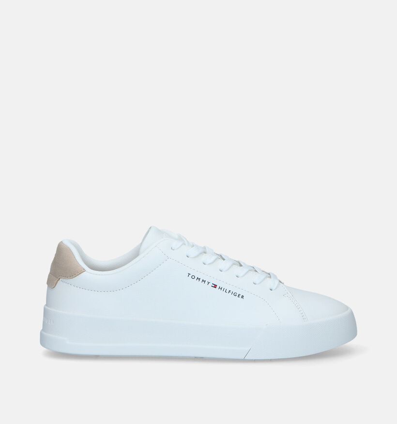 Tommy Hilfiger Court Grain Ess Witte Veterschoenen voor heren (342741) - geschikt voor steunzolen