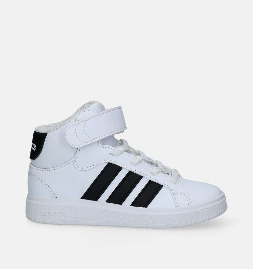 adidas Grand Court Mid K Baskets en Blanc pour filles, garçons (343189)