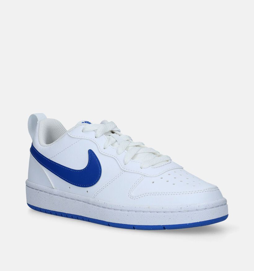 Nike Court Borough Low 2 Witte Sneakers voor jongens, meisjes (340218)