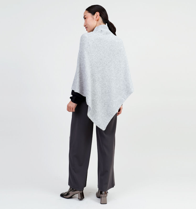 Pieces Fortuna Grijze Poncho voor dames (344998)