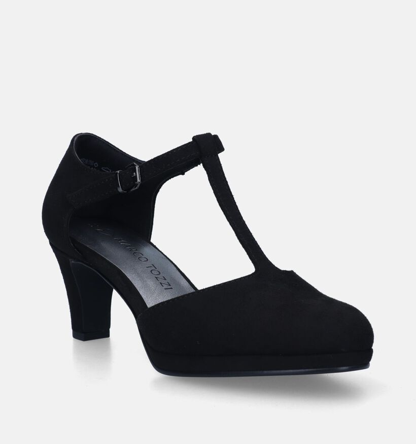 Marco Tozzi Zwarte Pumps met riempje voor dames (344581)