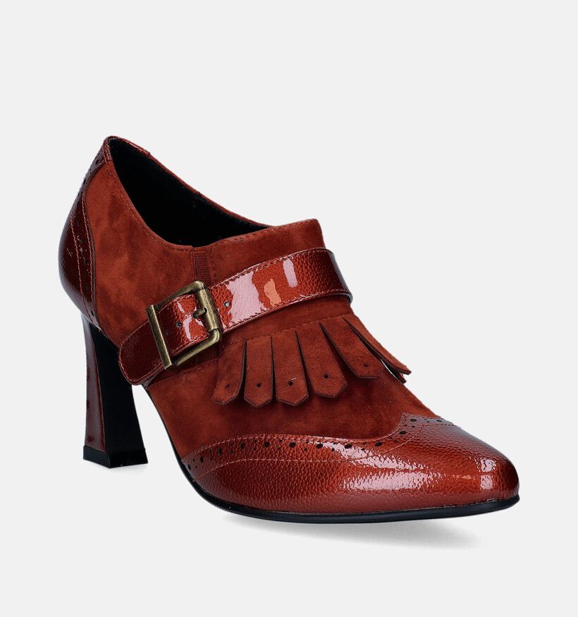 Crinkles Cognac Enkelpumps voor dames (348023)