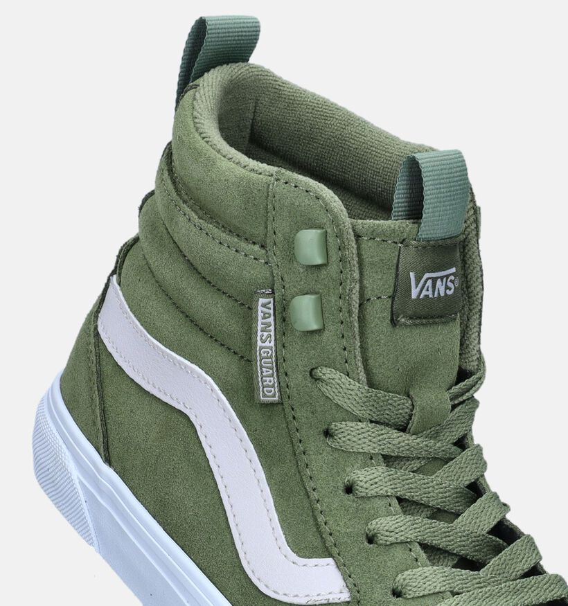 Vans Filmore Hi Vansguard Suede Baskets de skate en Vert pour femmes (343809)