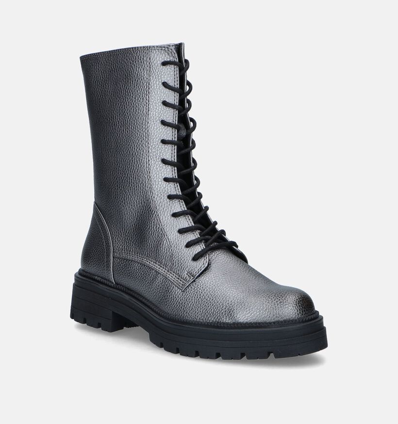 Marco Tozzi Boots à lacets en Argent pour femmes (346765)