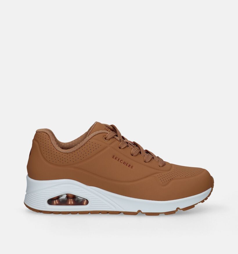 Skechers Uno Stand On Air Cognac Sneakers voor dames (345154)