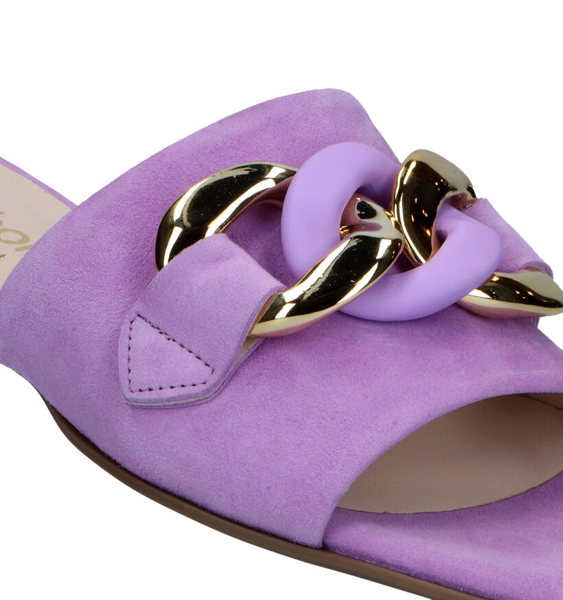 Comfort Nu-pieds plates en Violet pour femmes (323422)