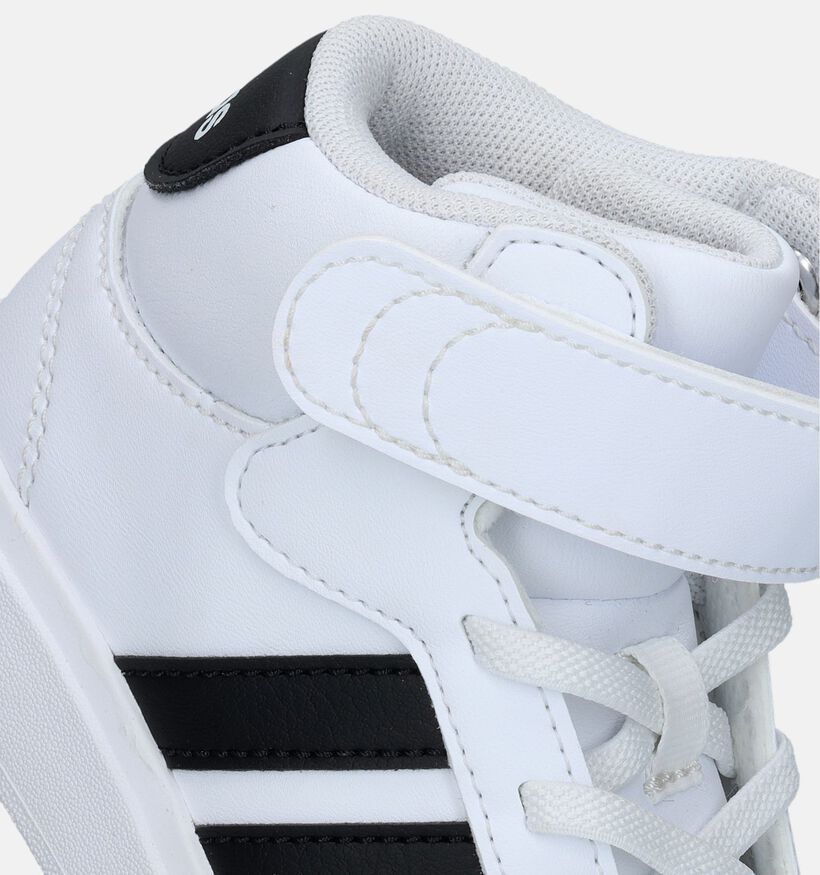 adidas Grand Court Mid K Baskets en Blanc pour filles, garçons (343189)