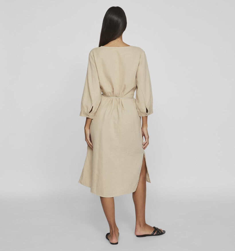 Vila Lania Beige Midi jurk voor dames (342095)