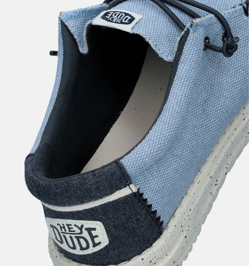 HEYDUDE Wally Coastline Mocassins en Bleu pour hommes (336707) - pour semelles orthopédiques