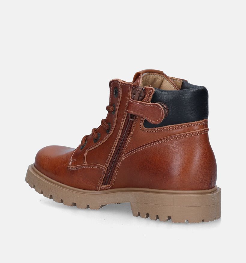 STONES and BONES Berit Cognac Bottines voor jongens (345780) - geschikt voor steunzolen