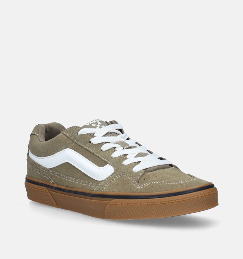 Vans Caldrone Suede Baskets de skate en Vert pour hommes (343780)