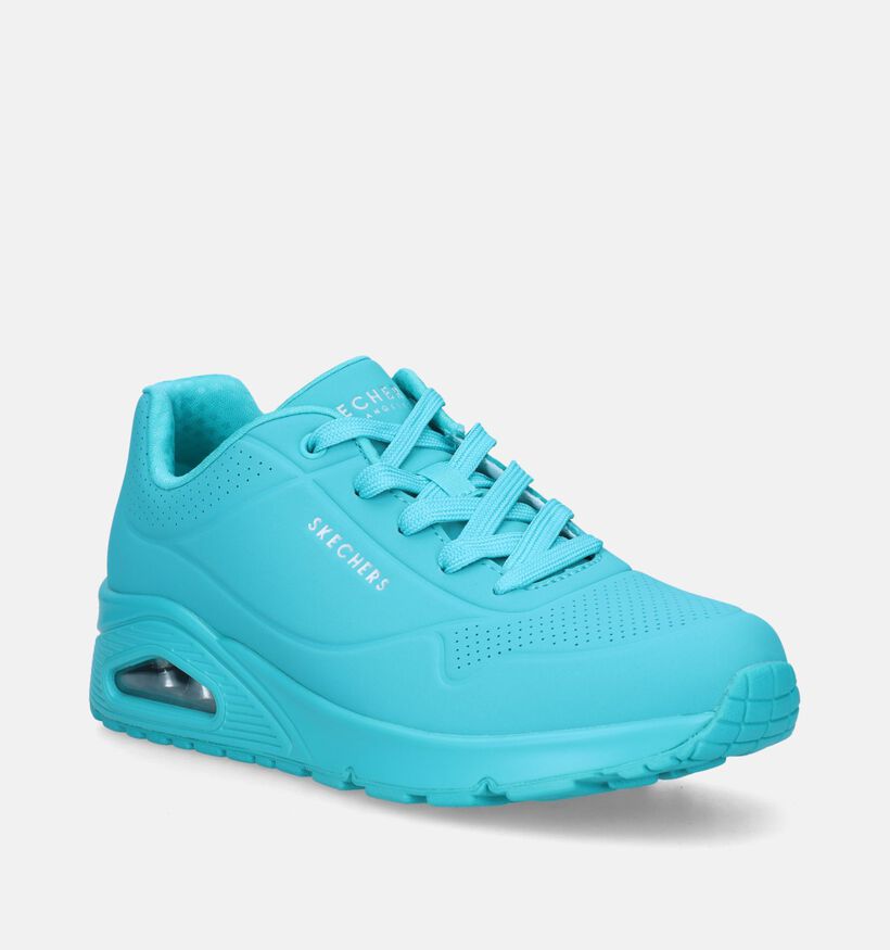 Skechers Uno Stand On Air Baskets en Turquoise pour femmes (344729)