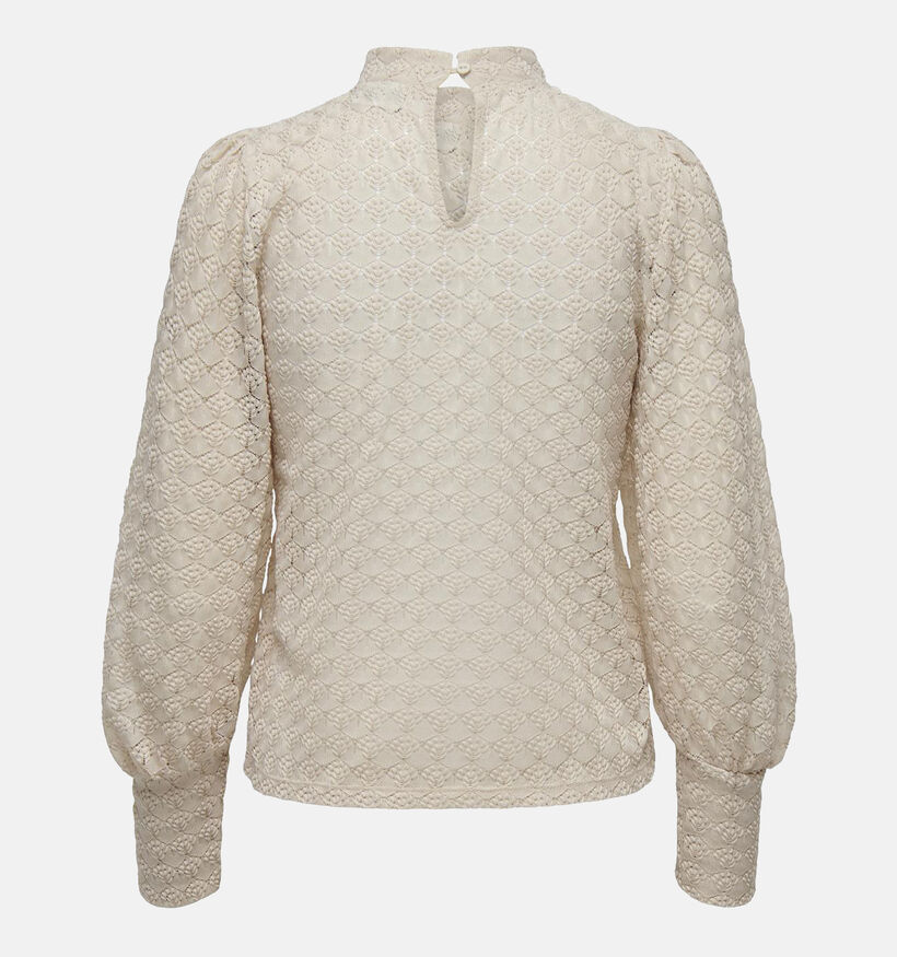 JDY Avery Beige Kanten blouse voor dames (344184)