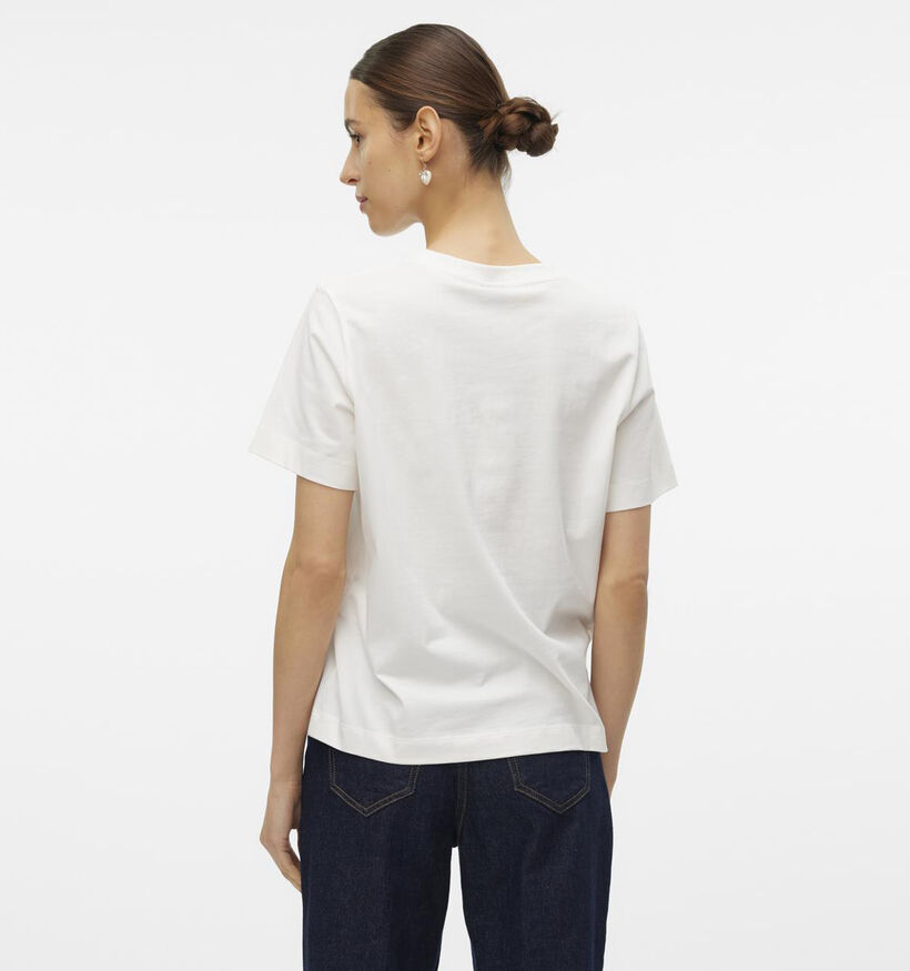 Vero Moda Mette Wit T-shirt voor dames (346406)