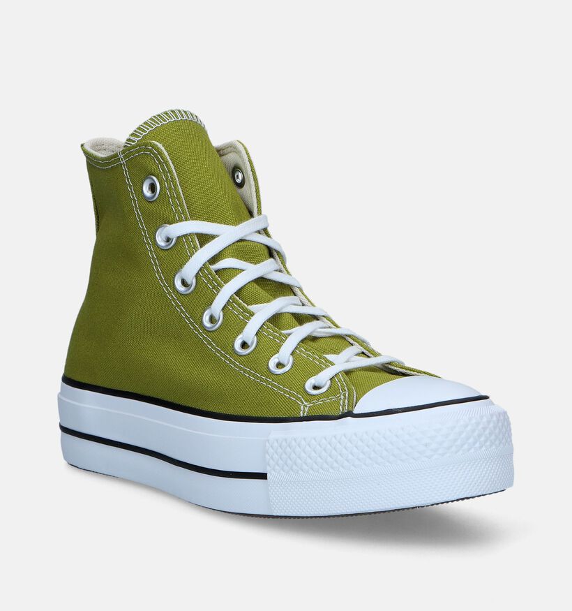 Converse Chuck Taylor All Star Lift Baskets en Vert pour femmes (343989)