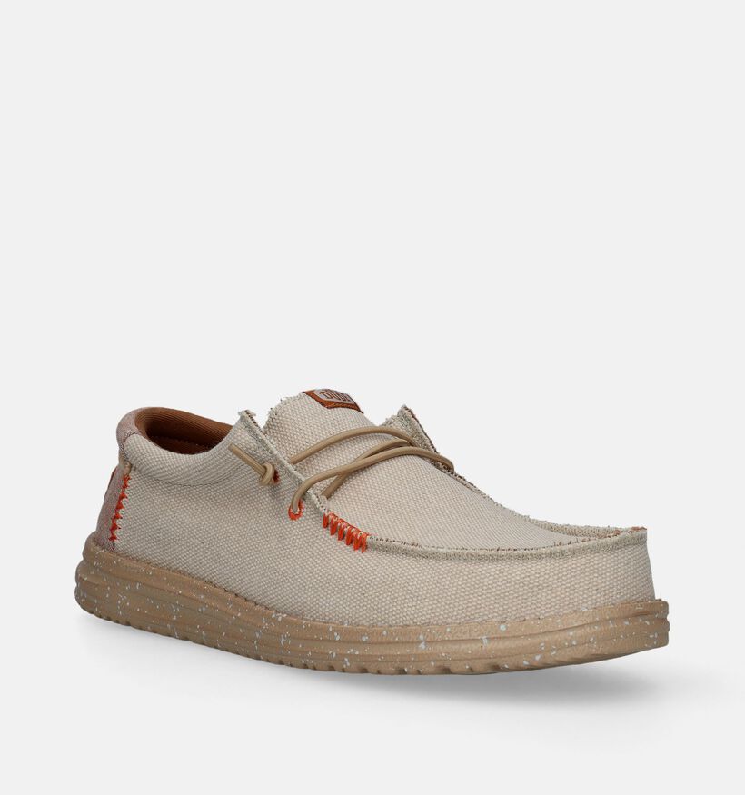 HEYDUDE Wally Coastline Mocassins en Beige pour hommes (336706) - pour semelles orthopédiques