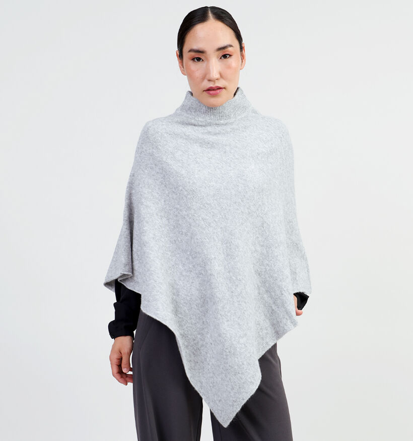 Pieces Fortuna Grijze Poncho voor dames (344998)