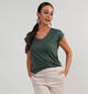 Pieces Billo Groen T-shirt met V-hals voor dames (345002)