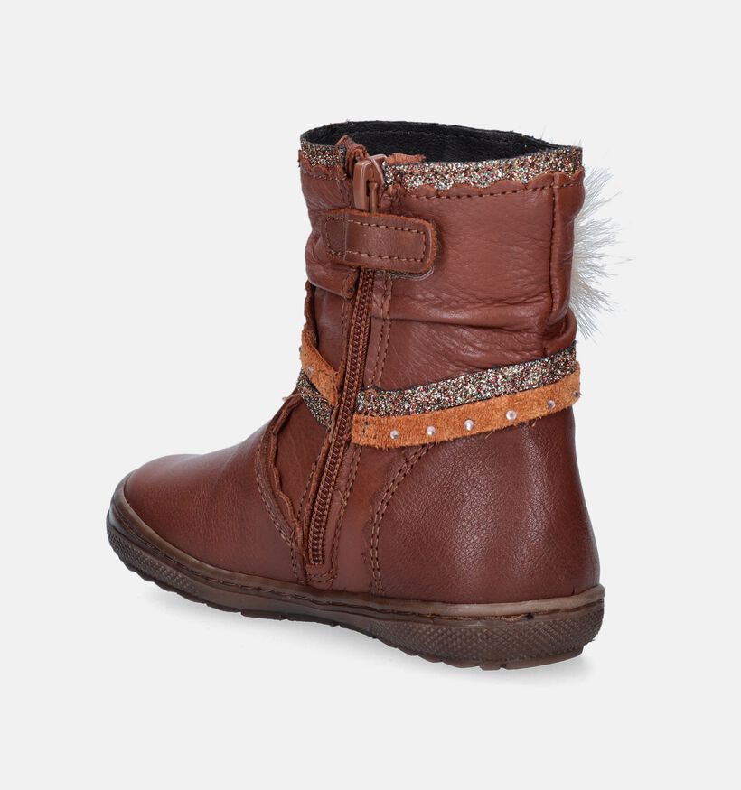 Little David Pippa Cognac Laarzen voor meisjes (349380) - geschikt voor steunzolen