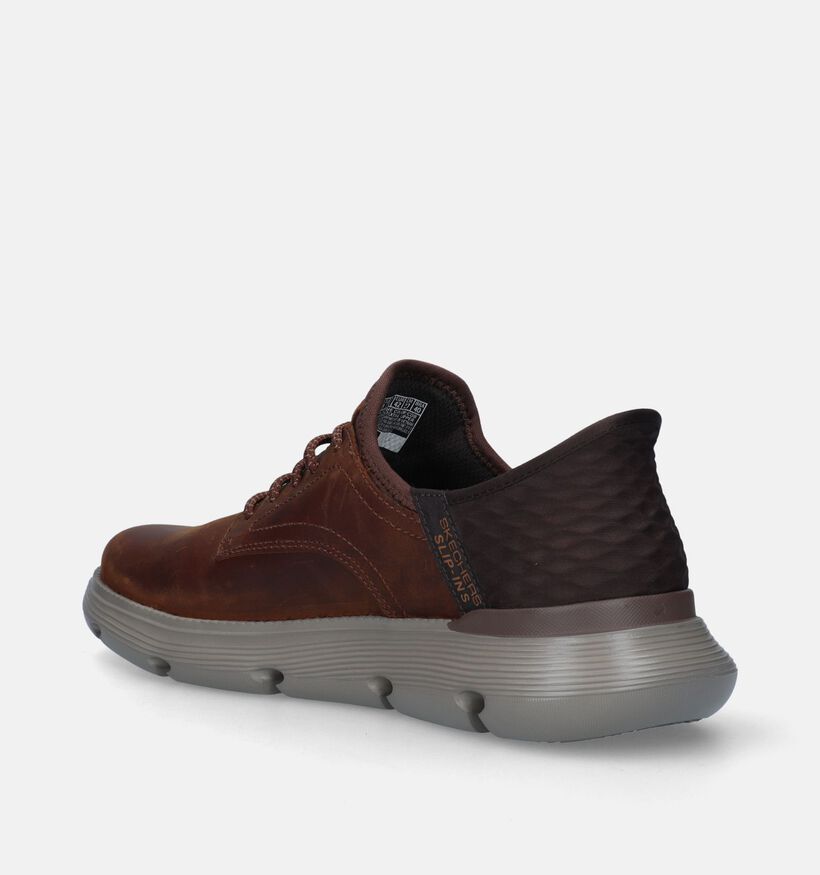 Skechers Garza Gervin Slip-Ins en Cognac pour hommes (345193)