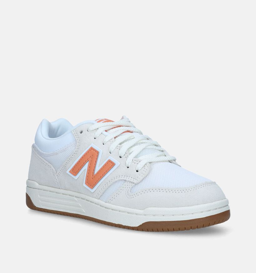 New Balance BB 480 Witte Sneakers voor dames (343065) - geschikt voor steunzolen