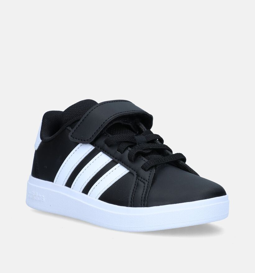 adidas Grand Court 2.0 EL C Zwarte Sneakers voor jongens, meisjes (343195)