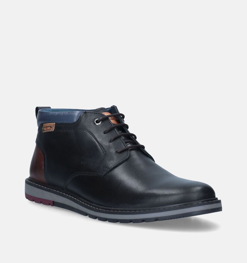 Pikolinis Berna Bottines en Noir pour hommes (346304) - pour semelles orthopédiques