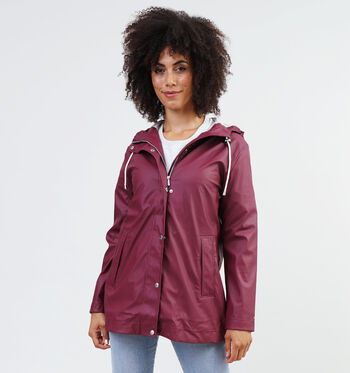 Manteau long bordeaux