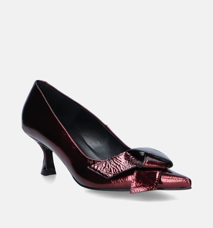 Zinda Bordeaux Pumps met strik voor dames (348866)