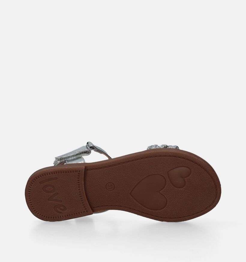 Milo & Mila Zilveren Gevlochten sandalen voor meisjes (338019)