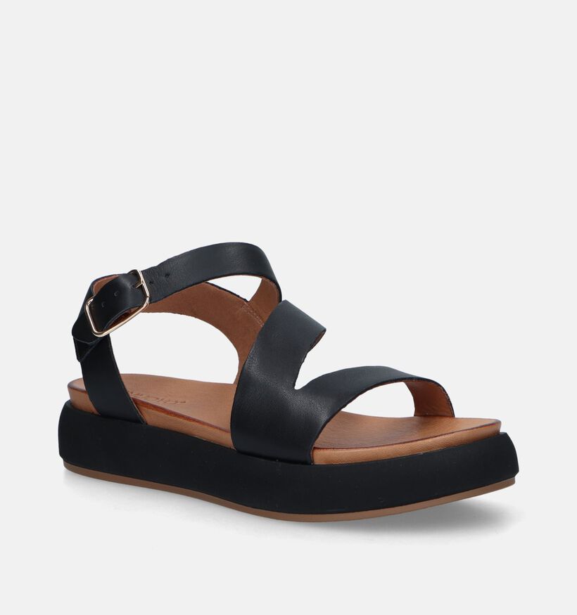 Inuovo Sandales avec semelle plateform en Noir pour femmes (341536)