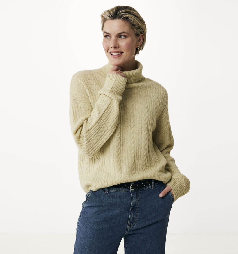 Mexx Pull câble en tricot en Vert pour femmes (348276)