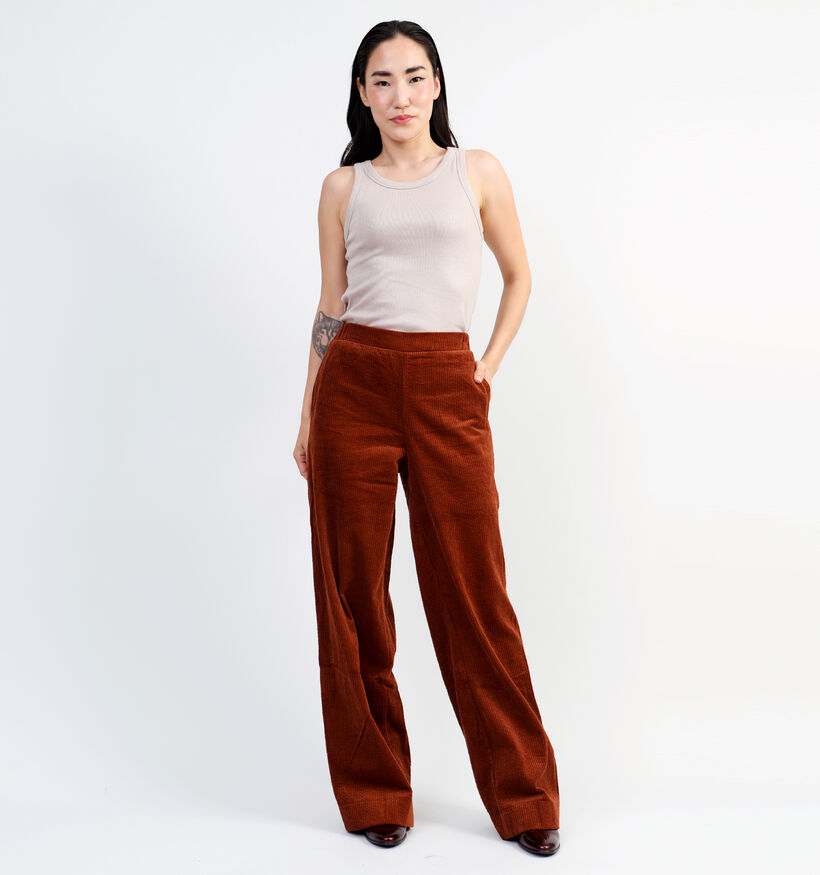 Mexx Terracotta Geklede broek voor dames (348260)