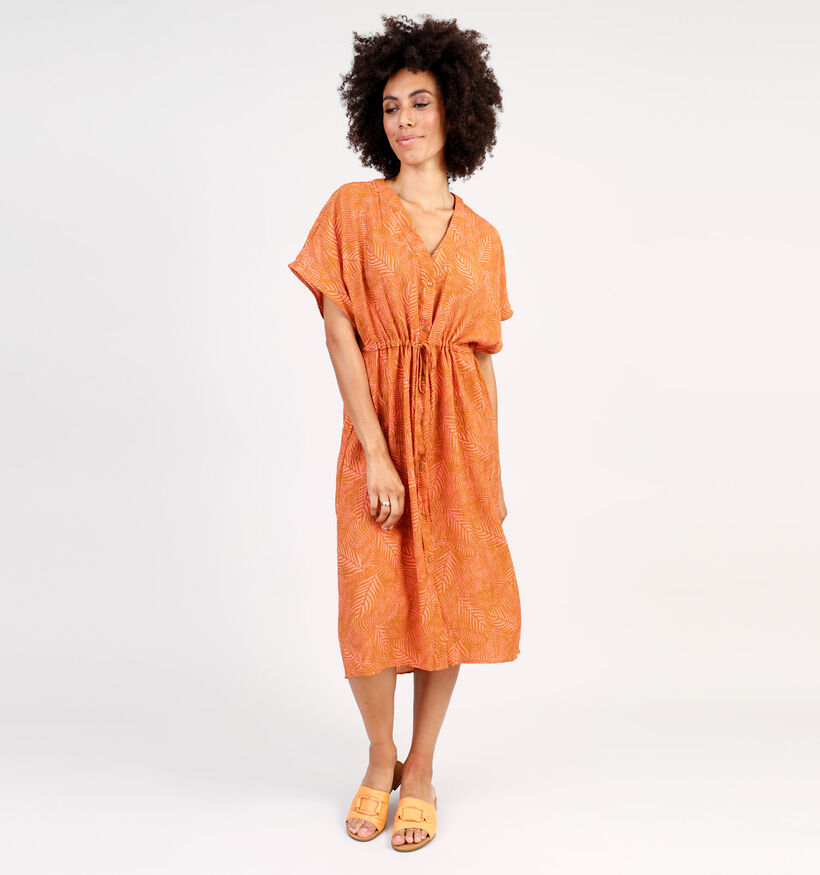 Vila Limia Oranje Midi jurk voor dames (342947)