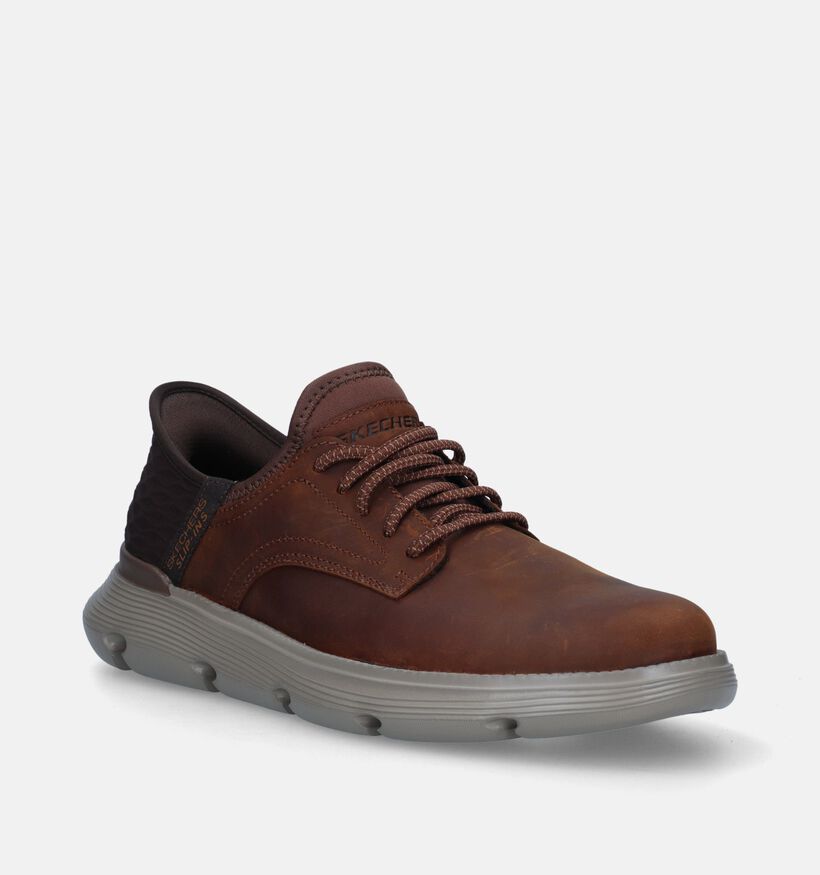 Skechers Garza Gervin Slip-Ins en Cognac pour hommes (345193)