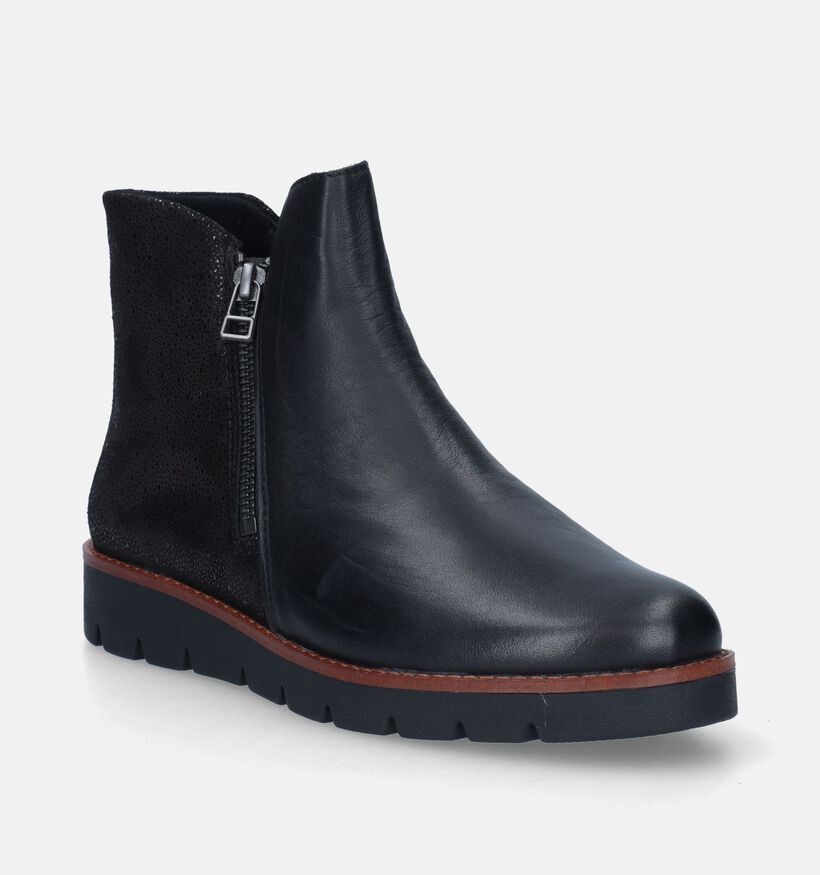 Solemade Zoe 58 Zwarte Enkellaarzen voor dames (346784) - geschikt voor steunzolen