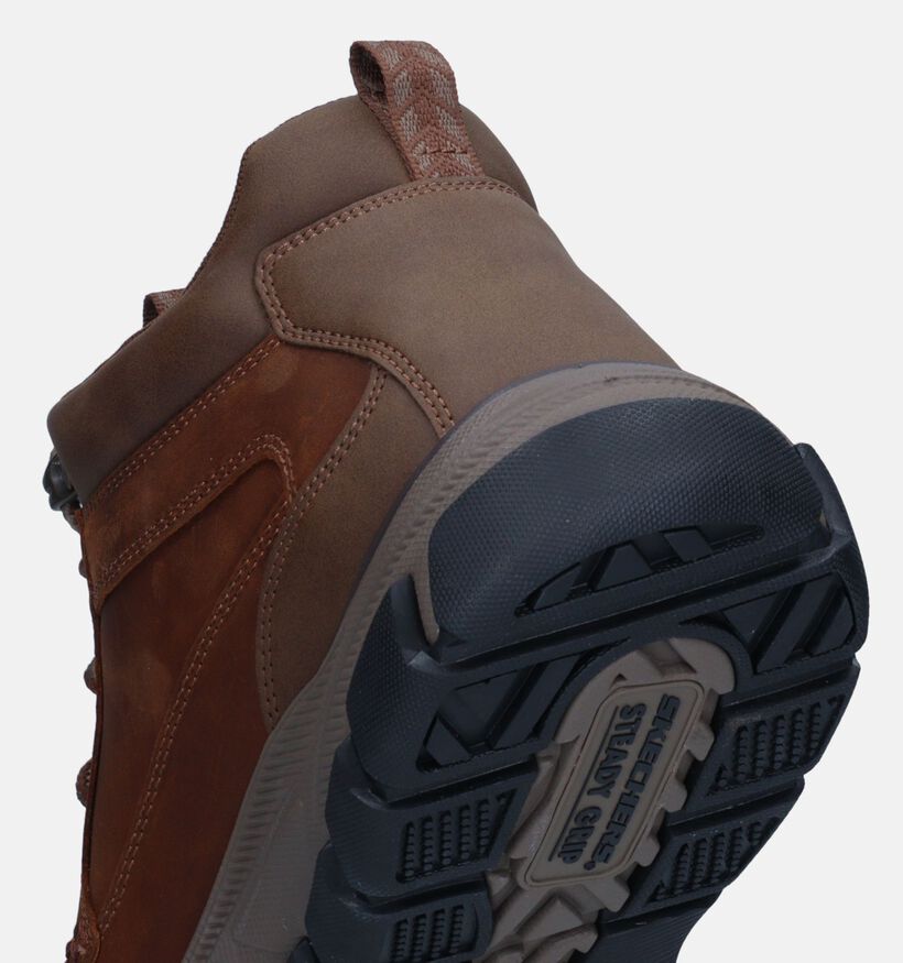 Skechers Respected Bosswel Relaxed Fit Cognac Wandelschoenen voor heren (345204) - geschikt voor steunzolen