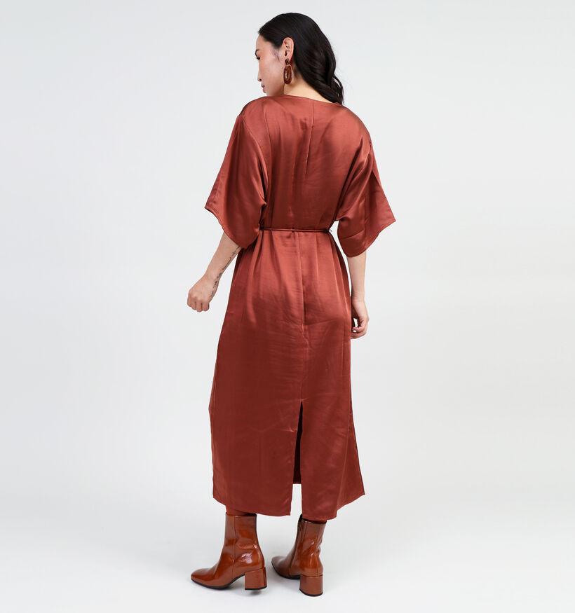 Vero Moda River Oranje Satijnen jurk voor dames (349026)