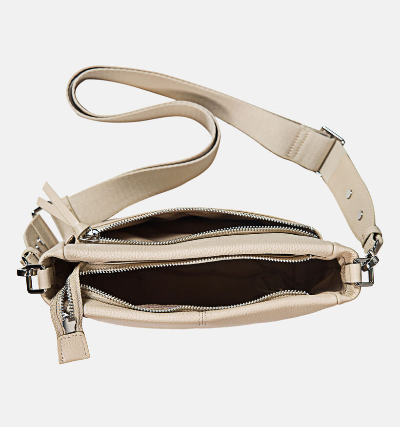 Crinkles Ecru Crossbody Tas voor dames (342334)