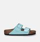 Birkenstock Arizona Birko Flor Patent Nu-pieds en Bleu pour femmes (337981)