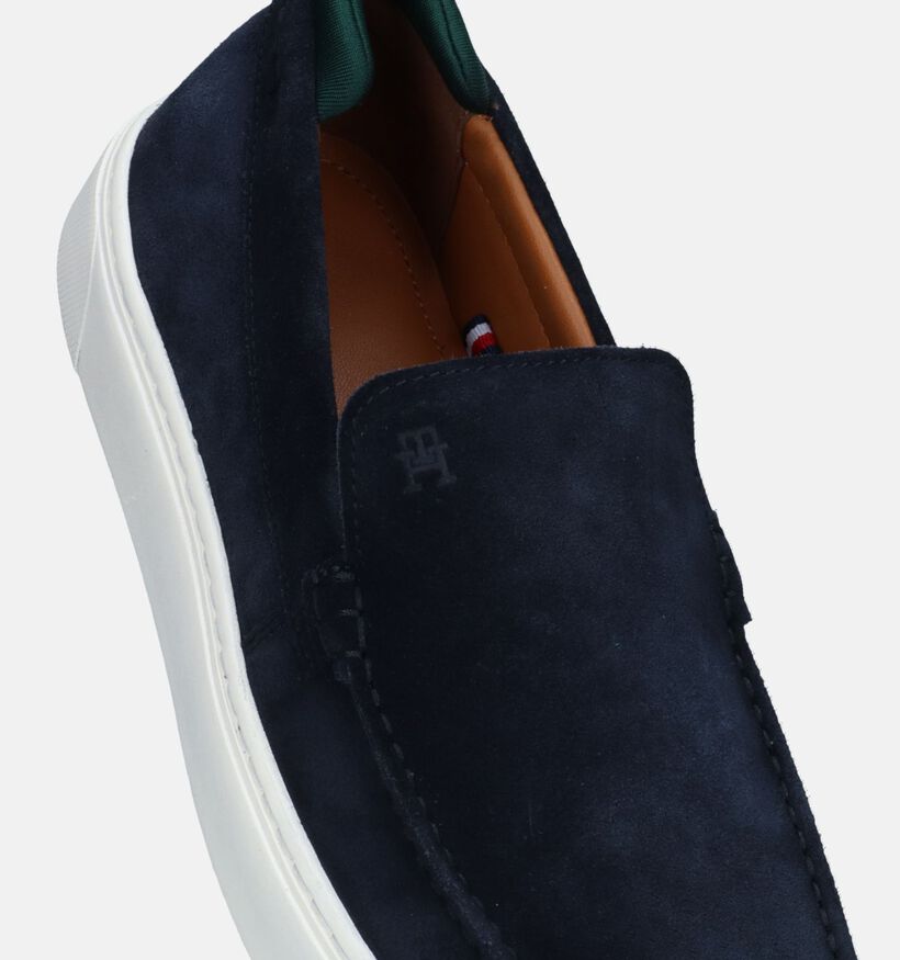 Tommy Hilfiger Casual Suede Blauwe Instappers voor heren (336696)