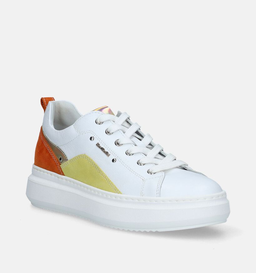 NeroGiardini Witte Sneakers voor dames (337170) - geschikt voor steunzolen