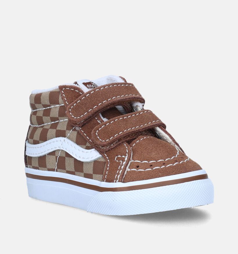 Vans SK8 Mid Reissue Neutral Baskets en Brun pour filles, garçons (343876)