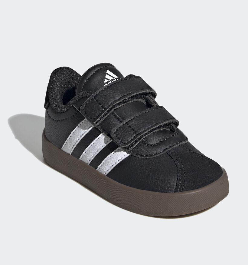 adidas VL Court 3.0 CF I Zwarte Sneakers voor jongens (350023)