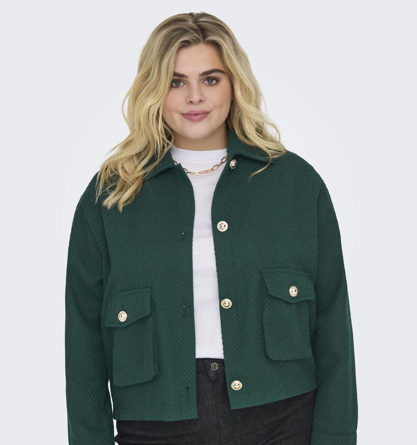 Only Carmakoma Emily Boucle Cargo Manteau en Vert pour femmes (343589)